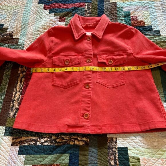 Anthropology Red Western-style Cropped Jersey Jacket Size Small - Picture 6 of 9